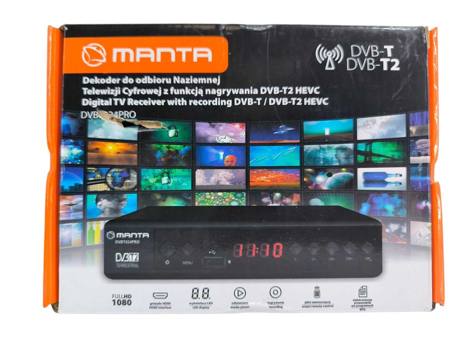 Tuner DVBT2 H265 Manta Komplet