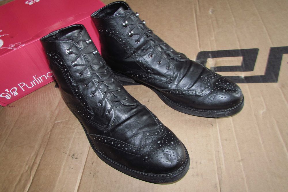 Мужские кожаные демисезонные ботинки  / осень / демісезонні черевики