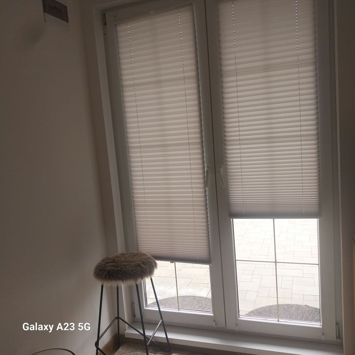 Rolety plisy zaciemniające 2szt.kolor jasny szary 56x220