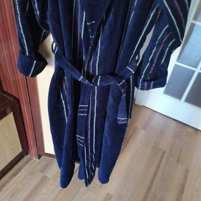 Халат чоловічий з поясом. Розмір XXL. 100% COTTON. Добрий стан. Темно-синій