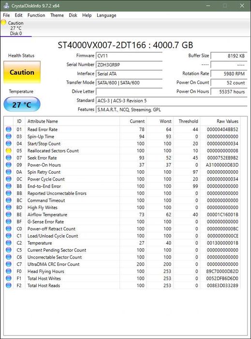 Seagate SkyHawk 4TB ST4000VX007 HDD SATA