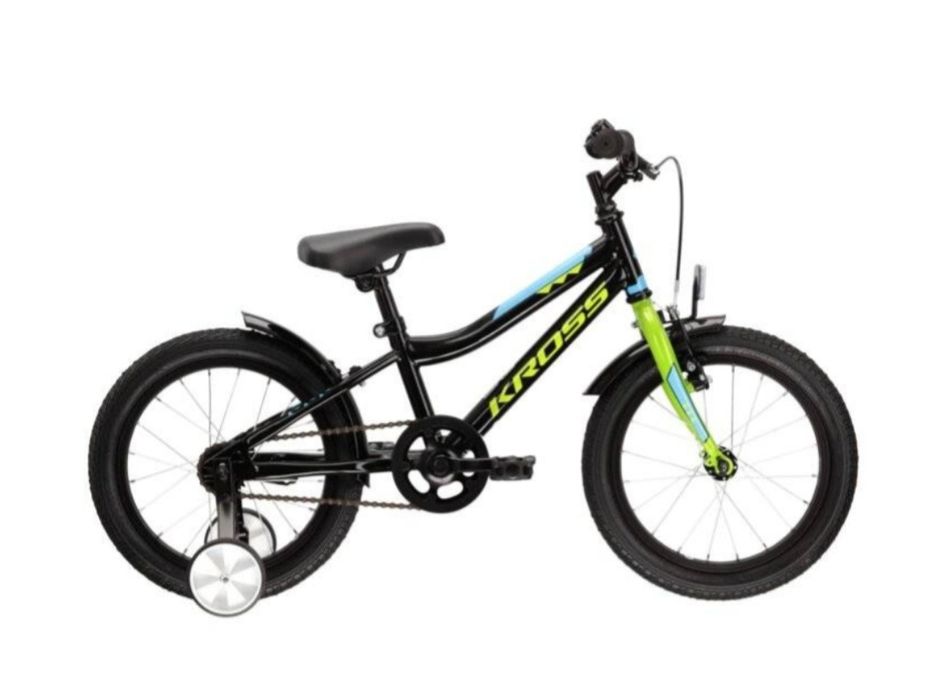 Rower Kross 16 cali  jak nowy  Racer 3.0 V1  czarny-limonka-niebieski