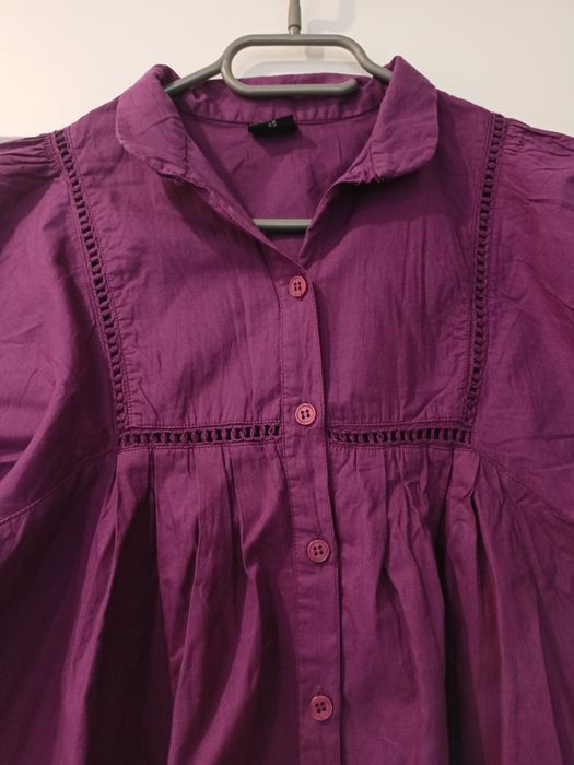 Bluzka koszula z krótkim rękawem rozm.S