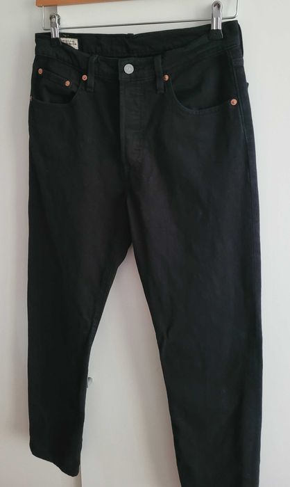 Levi's 501 crop 28x30 W28 L30 levis levisy spodnie jeansy czarne