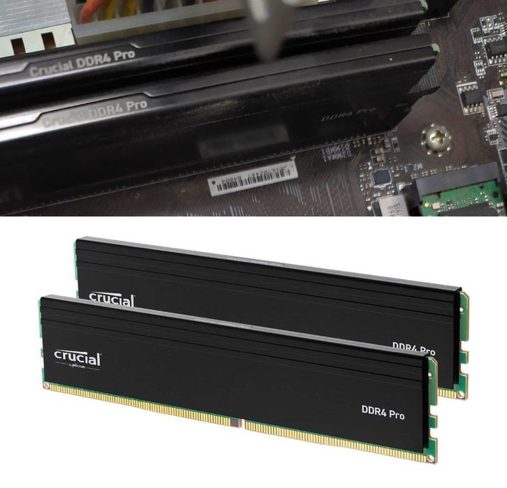 DDR4 32GB (2x16GB) 3200 MHz Micron Pro KIT CP2K16G4DFRA32A Crucial DDR4 Pro виробник США
