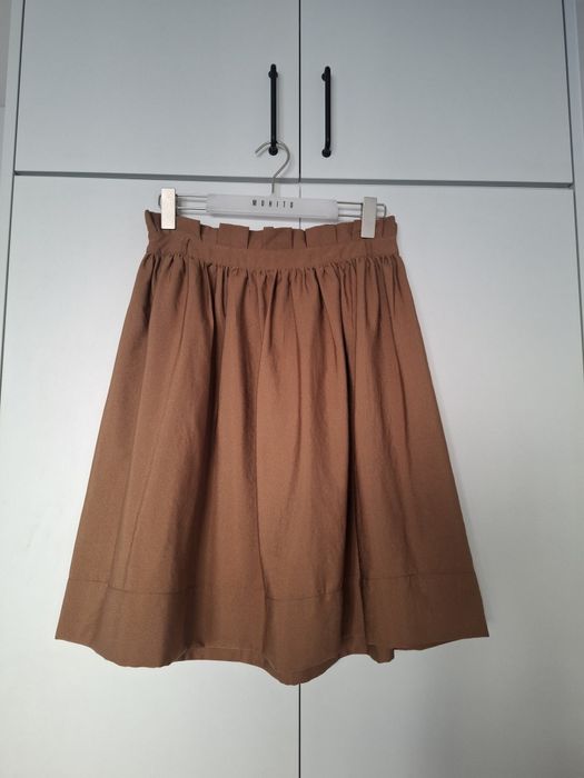 Brązowa spódnica w kolano rozmiar L H&M