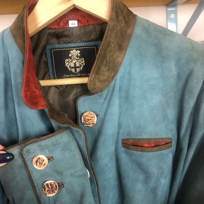 Blazer Sanchez Palencia cintado pele genuína Tam M/L