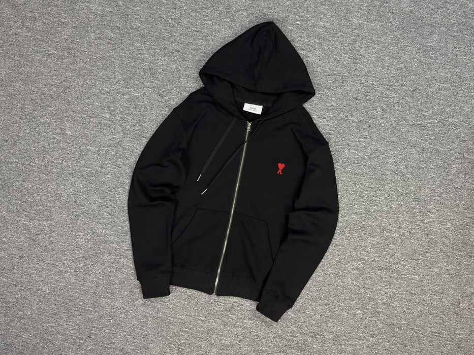 Зіп-худі AMI Paris на блискавці унісекс зип-худи амі париж ами кофта