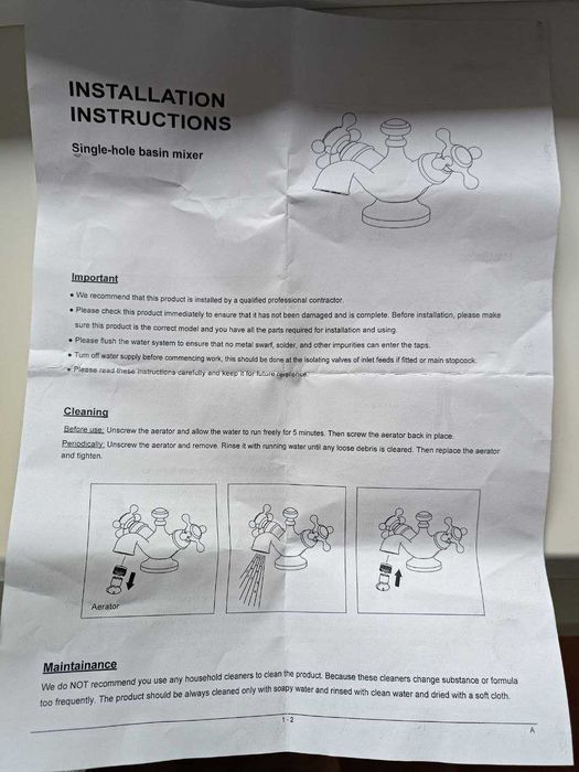 ЗМІШУВАЧ для умивальника латунь Kraus KEF -16000 НОВИЙ