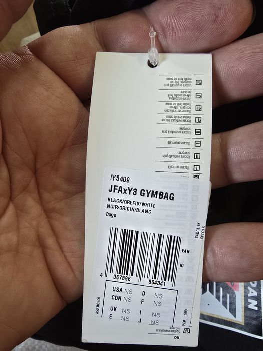 Сумка для спортзалу Adidas Japan 2024 Y3 чорного кольору