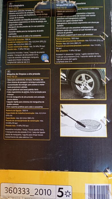 Máquina pressão de água