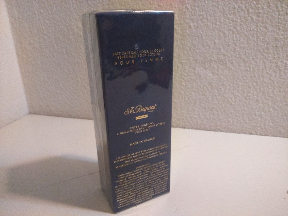 Loção de Corpo S. T. Dupont Paris Nova 200ml.