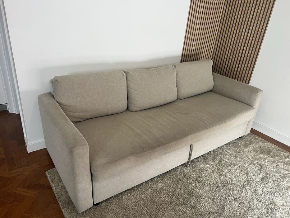 Sofa cama Ikea Friheten bege com entrega