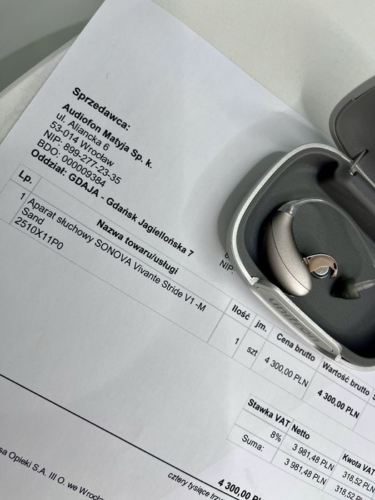 Aparat słuchowy SONOVA Vivante Unitron Stride V1-M - Stan idealny