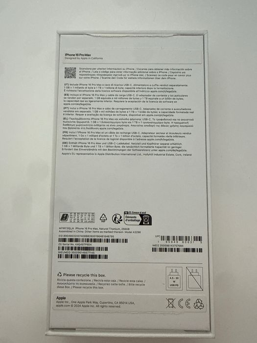 Iphone 16 PRO Max - 256GB
