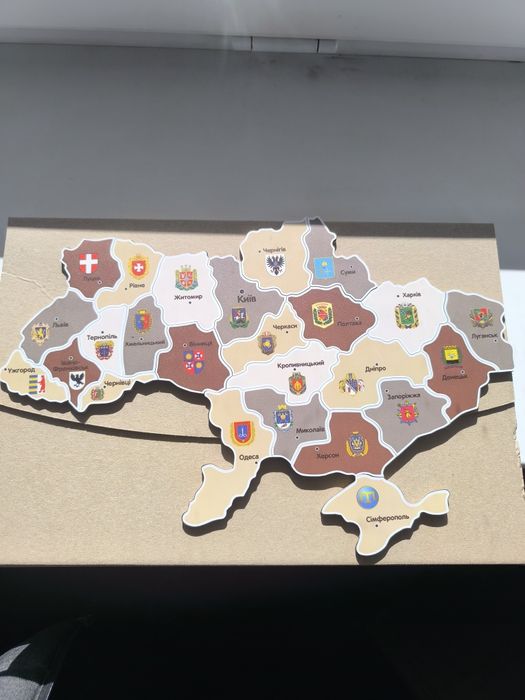 Магнітна карта пазл "Україна"