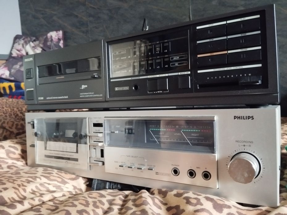 Magnetofon kasetowy Philips x 2