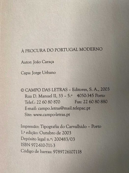 À Procura do Portugal Moderno, de João Caraça
