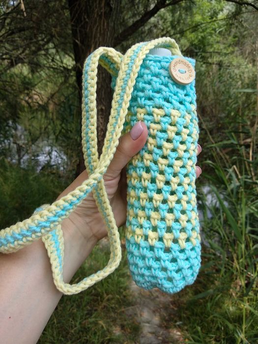 Чохол-авоська для пляшки. Ручна робота.