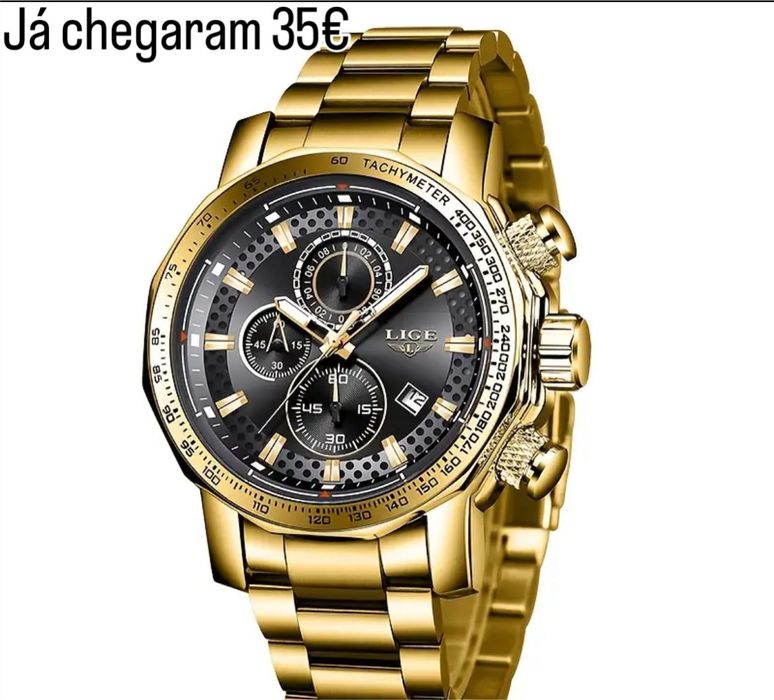 Relogios excelente qualidade !!!!! LIGE.  LINDO DOURADO