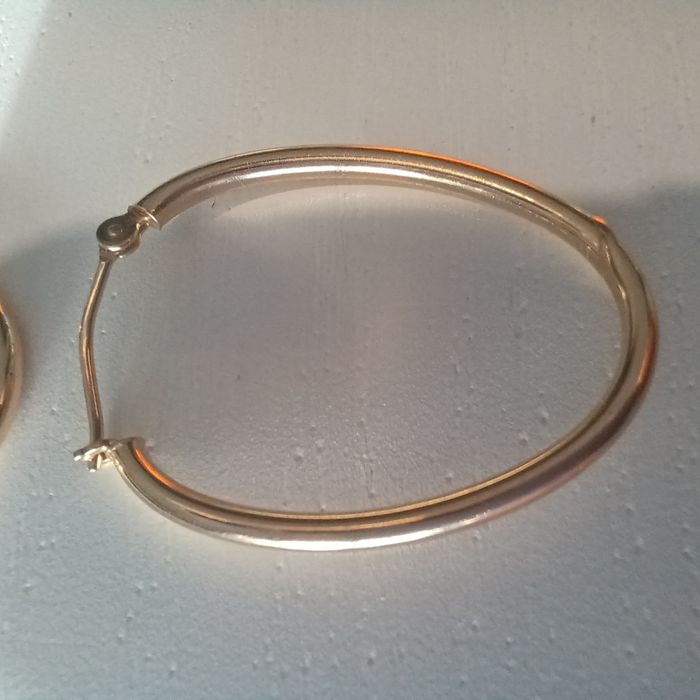 Złote kolczyki  owalne KLASYCZNE