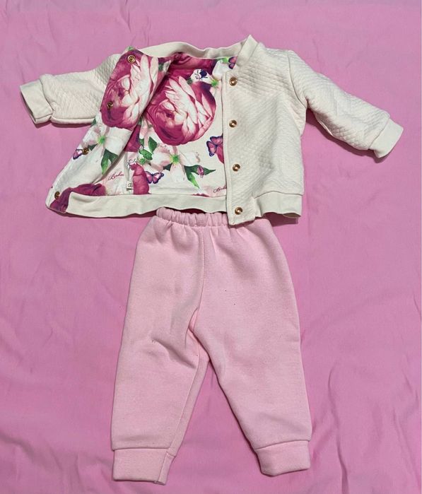 Двосторонній бомбер + теплі штани / костюм 0-3 міс.