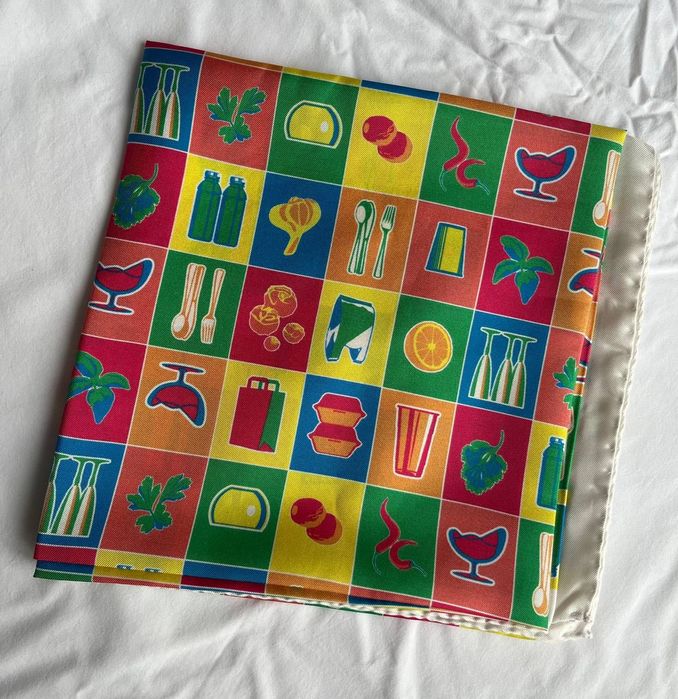 Велика квадратна шовкова хустка Calabrese 1924 Napoli, Італія, 85х85