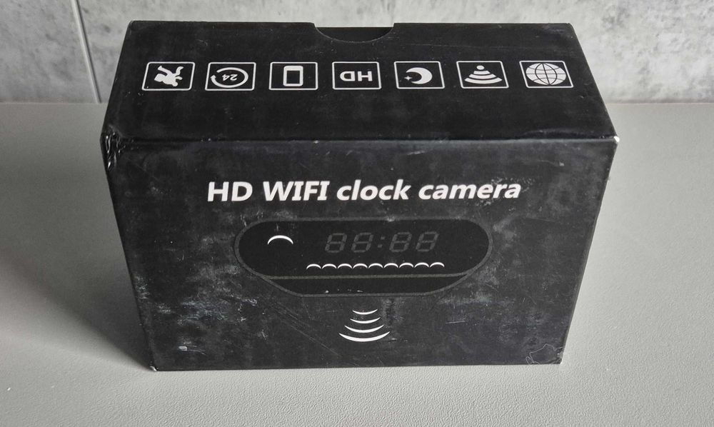 Zegar mini kamera WiFi ukryta budzik ukryta kamera szpiegowska