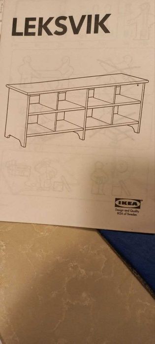LEKSVIK sapateira e prateleira IKEA, madeira