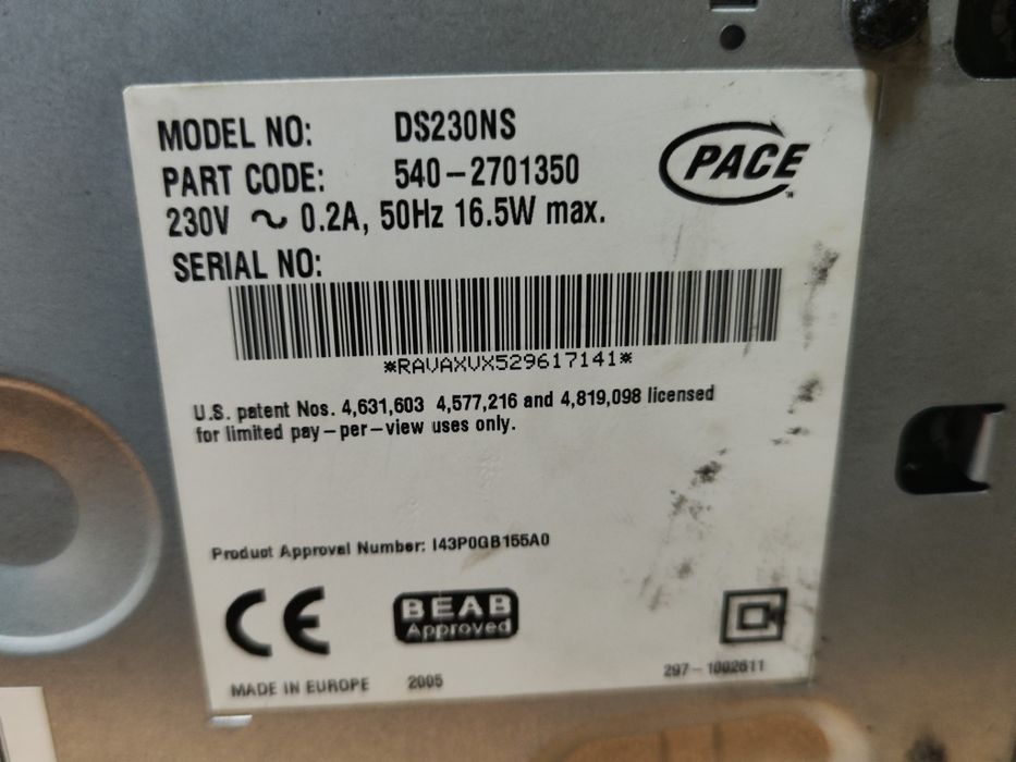 Dekoder satelitarny Pace