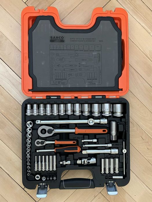 BAHCO Zestaw narzędzi 1/4'' i 1/2'' - 91 elementów S910