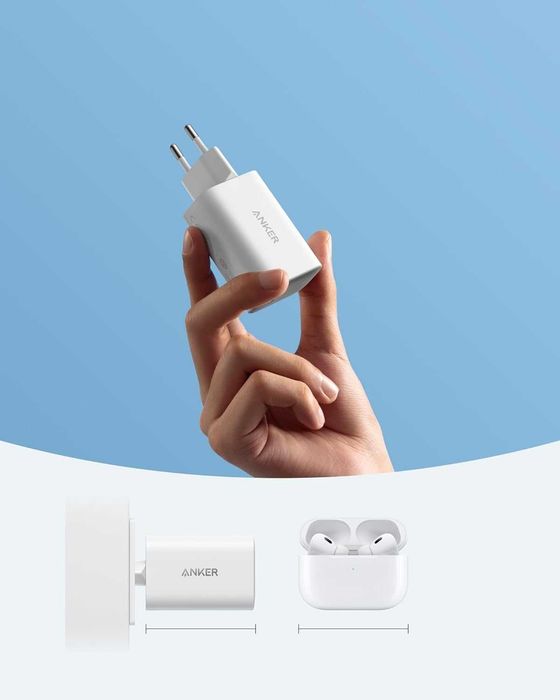 Anker Nano Ładowarka sieciowa 100 W + Kabel USB-C-USB-C 1,8 m biała