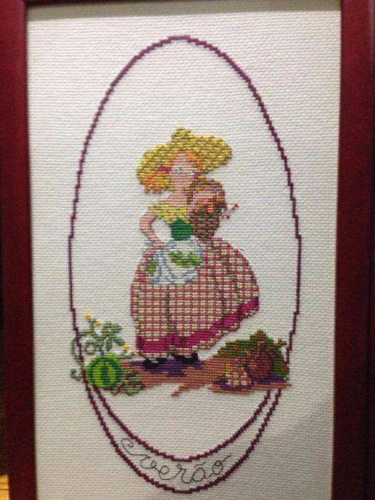 Quadros em ponto cruz - Estações do Ano