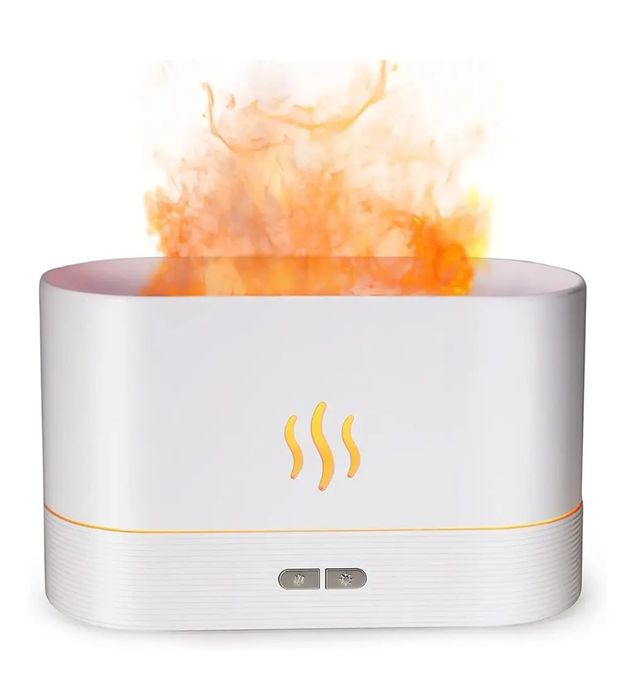 Увлажнитель воздуха led підсвітка  пламя Зволожувач  повітря нічник