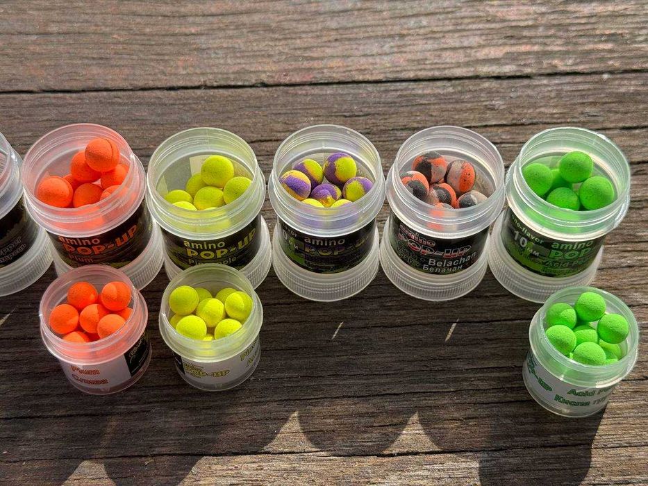 Рибацькі аміно поп-ап 8-10мм Amino POP-UPsflavor  Ø8-10 мм -15шт банк