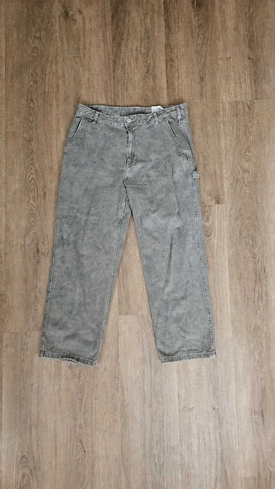 Jeans Zara cinzentos de perna larga 44 homem