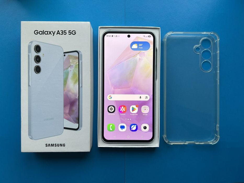 Телефон Samsung A35 / 8/256gb / Гарний стан / Комплект / Новий чохол / A15 A16 A17 A24 A25 A26 A27 A34 A35 A36 A37 A52 A53 A54 A55 A56 A57 А71 A72 A73