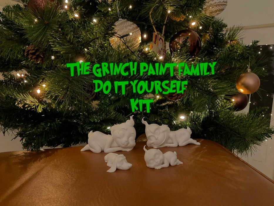 Grinch Familia para Pintar Kit DIY