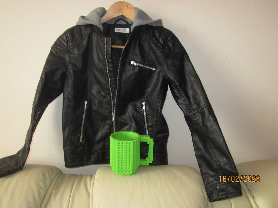 Kurtka chłopięca H&M 146 cm + kubek.