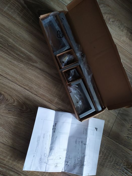 Uchwyt Ikea srebrny 48x22 cm tuner dekoder