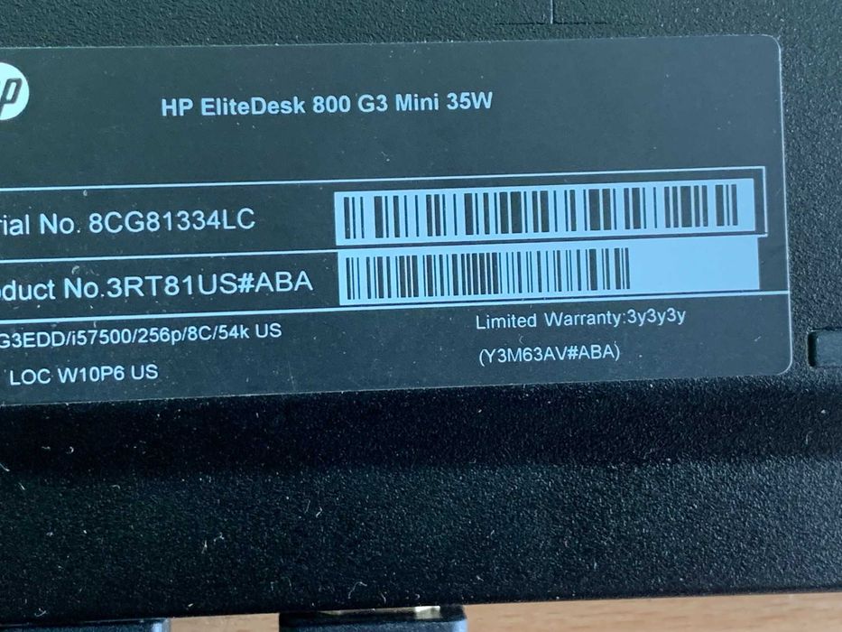 Мікро ПК HP EliteDesk 800 G3 i5-7500T 8/256GB NVME m2 , Linux MX-25.2 KDE Plasma