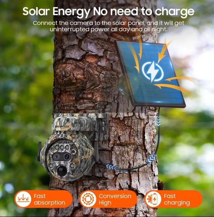 Kamera słoneczna 4G SHIWOJIA 12X ZOOM  8MP