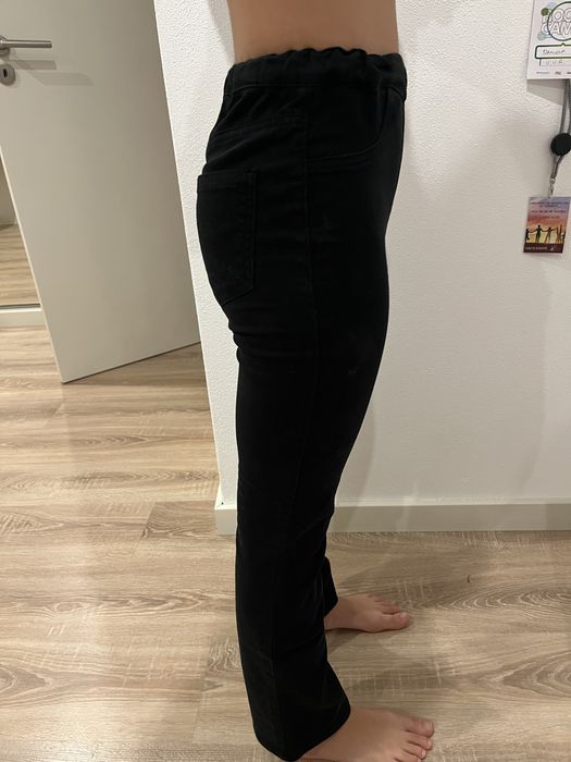 Calças pretas Benetton 10-11 anos | Botão falso | Juvenil