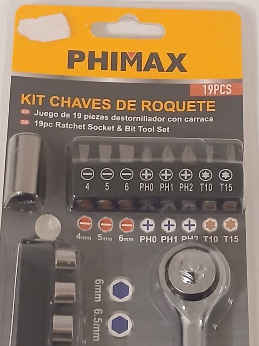 Jogo de Chaves com Roquete 19 Peças – Kit Ferramentas Novo