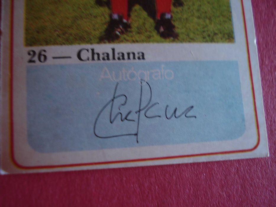 Cromo Antigo Os Futebolistas /Fernando Chalana /Com autografo impresso