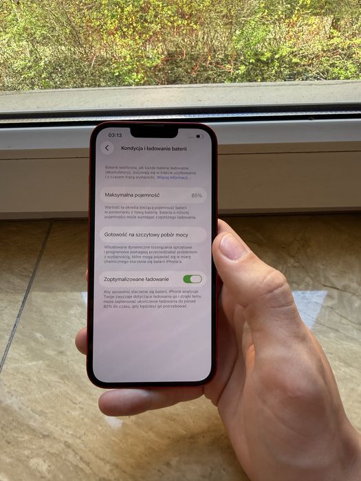 iPhone 13 red 85% 128gb stan idealny bez rys!