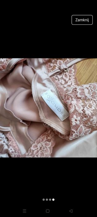 Różowa komplet piżama damska S bohomoss