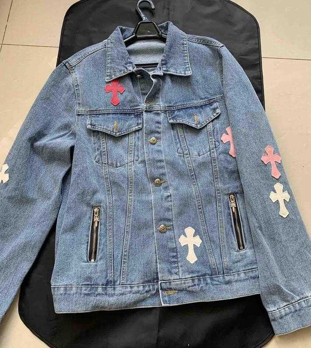 Джинсовая куртка chrome hearts унисекс