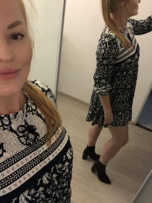 Nowa sukienka boho rozkloszowana 40 mini