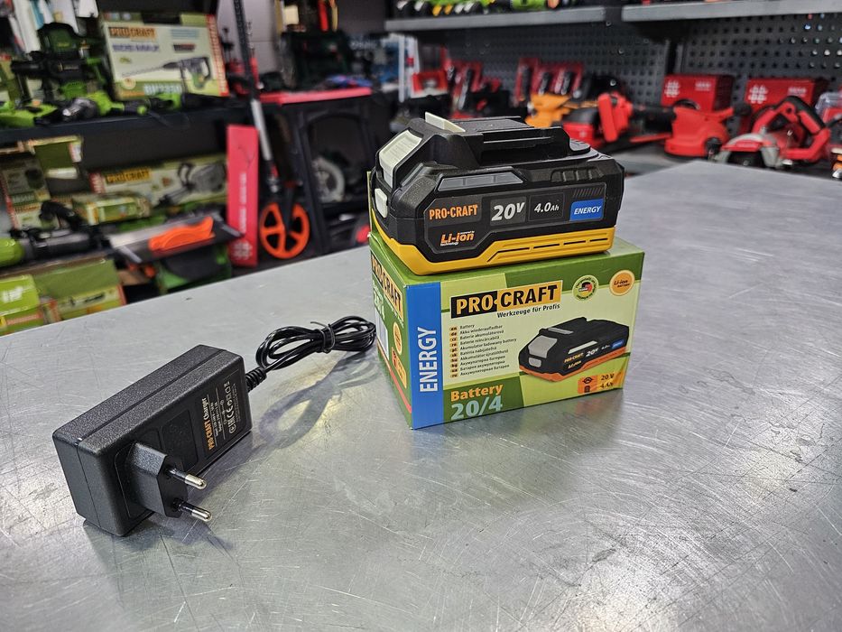 4.0Ah 20V Аккумулятор +Зарядное устройство ProCraft ( Stromo)